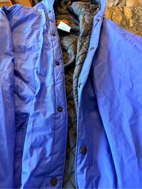 Sterns Men's Blue Quilted-Lined Raincoat